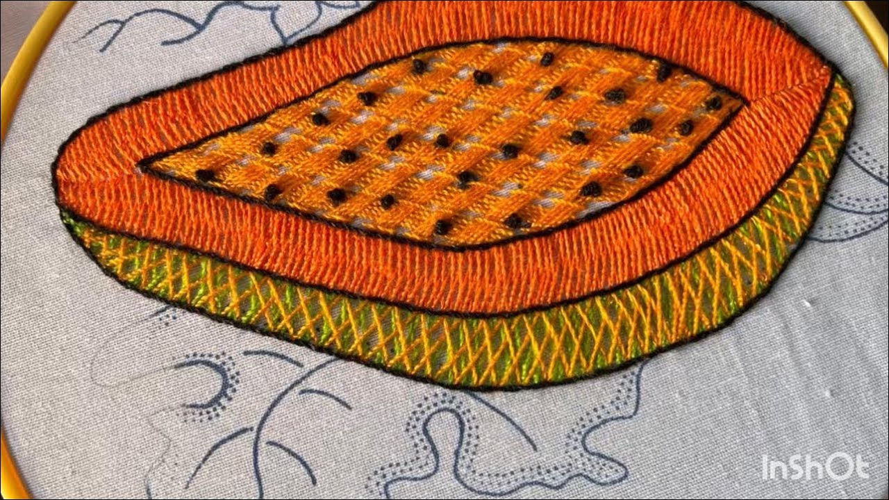 Puntada para una papaya @tusideasenbordados