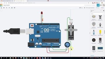 TinkerCad. Подключение сервомотора к Arduino
