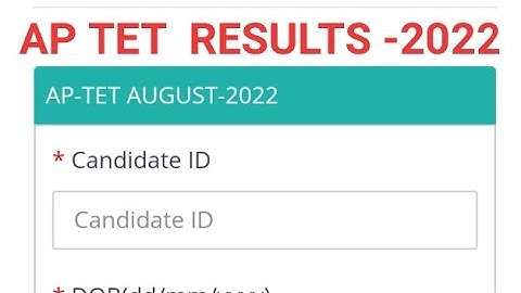 AP TET -2022 RESULTS RELEASED|HOW TO CHECK AP TET RESULTS 2022