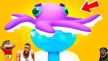 SHINCHAN NOOB VS PRO VS HACKER IN Octopus Escape with franklin & chop | Dream Squad Op