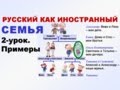 РКИ. Семья-2. Упражнения. Члены семьи - множественное число. Русский язык с нуля