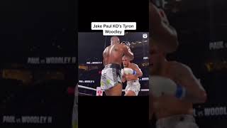 Jake Paul KO's Tyron Woodley with Nasty Right Hand! #Shorts