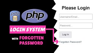 Build A Login System in PHP With MVC & PDO | Includes Forgotten Password