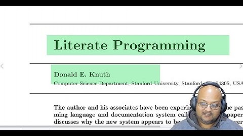 Read a paper: Knuth