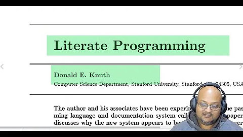 Read a paper: Knuth's original proposal for Litera...