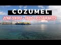 Caminando por la Zona Centro de Cozumel / Información de Taxis, restaurantes y hoteles baratos.