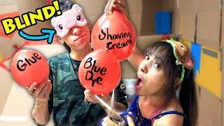 Blindfolded Balloon Slime In A Boxfort
