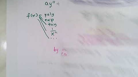 Introduction to Non-homogeneous equations