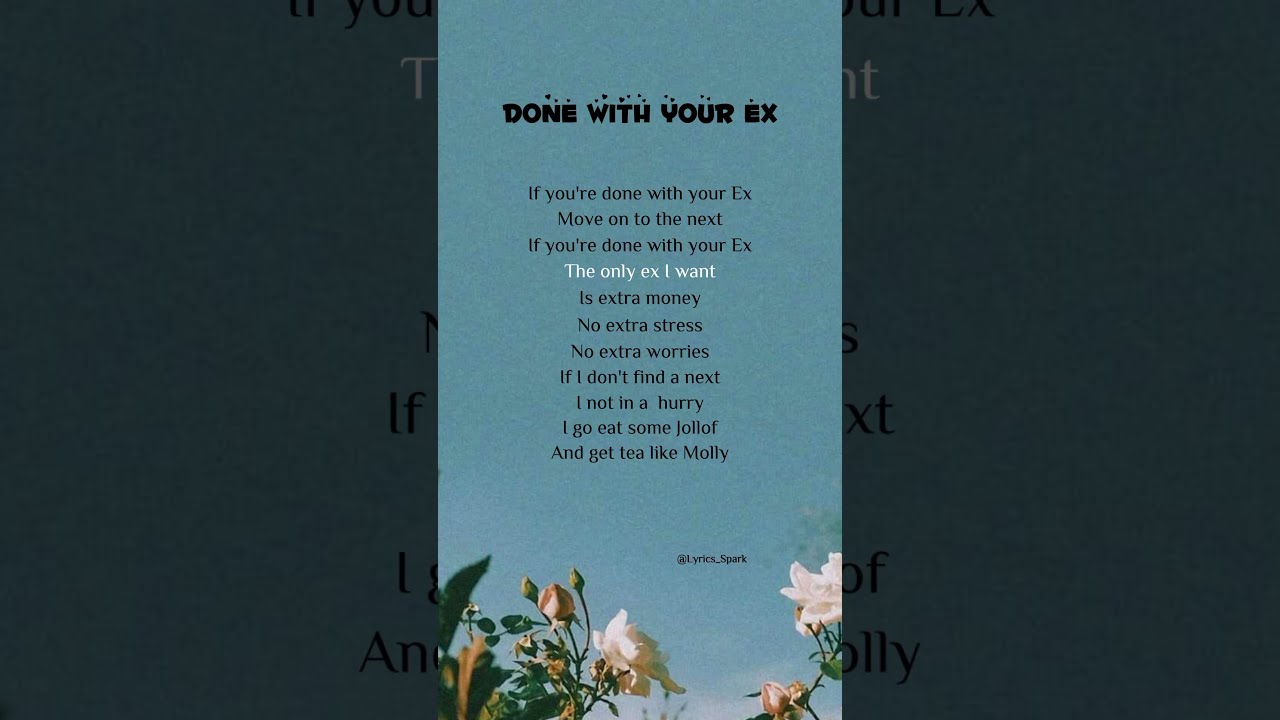 Gladdest Done With Your Ex Lyrics Music Donewithyourex