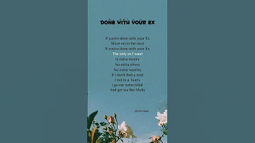 Gladdest Done With Your Ex Lyrics Lyrics Music Donewithyourex Gladdest 