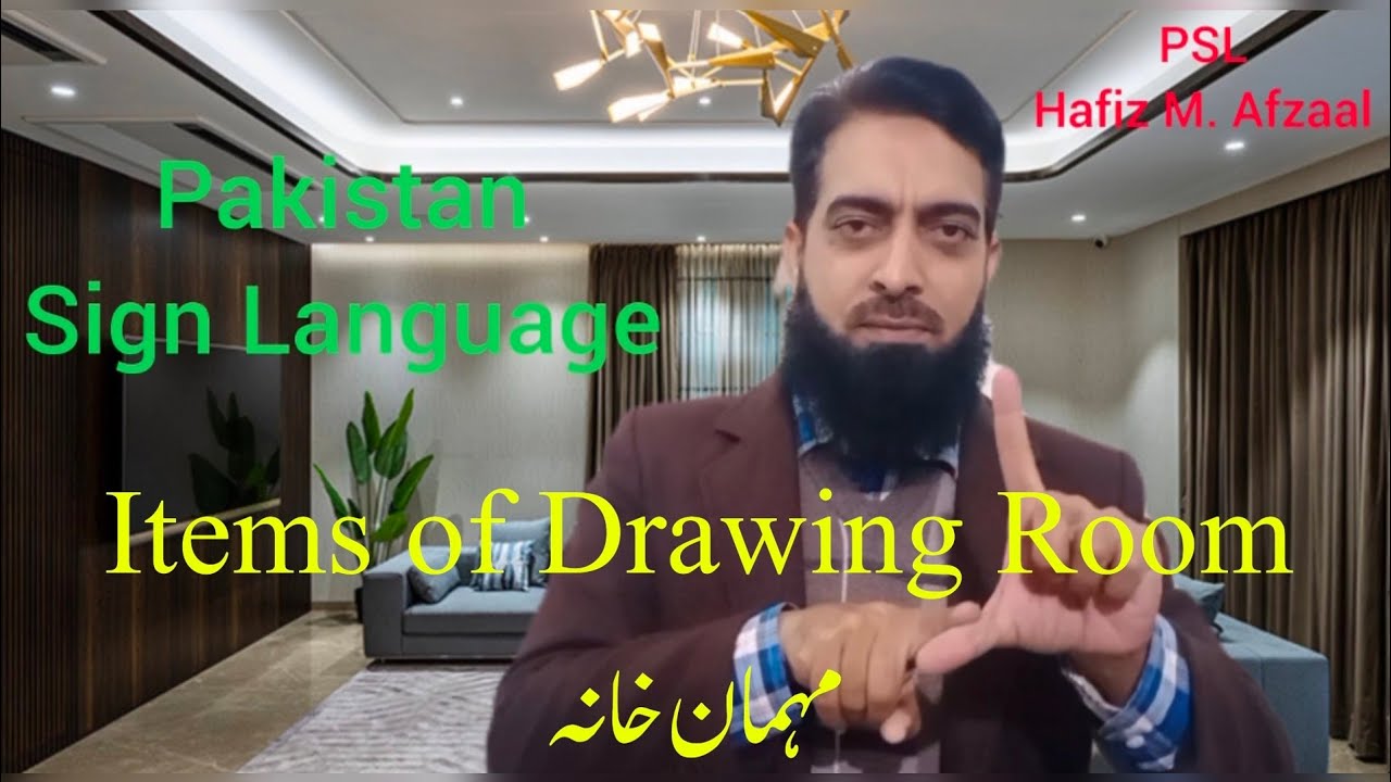 Items of Drawing Room (مہمان خانہ) in sign language|Pakistan Sign ...