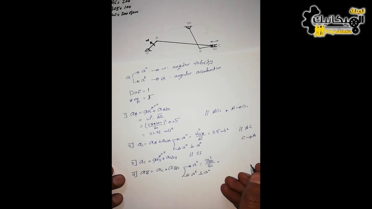 .:: دروس تقوية || نظرية الآلات || الميد ج 6 ||  Acceleration Polygon ::.
