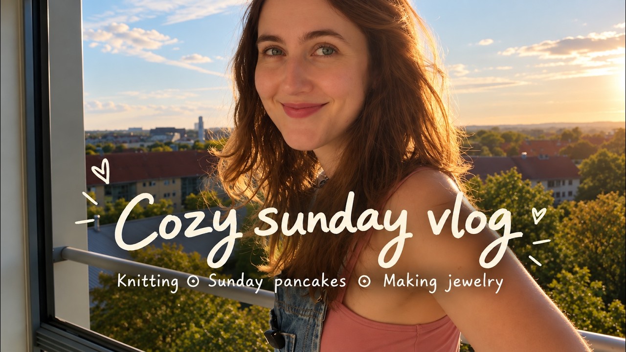 Sunday Vlog | Knitting, sunday pancakes, making jewelry from plastic etc.