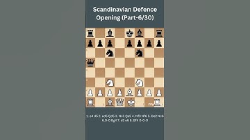 Scandinavian Defence Opening (Part-6/30) #chess #chessgame #checkmate #chesscom #chessopenings