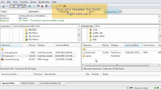 Managing files in FileZilla