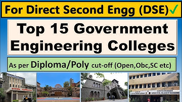 Top 15 Government Engineering Colleges for Direct Second-Year Admission | Colleges for Polytechnic |
