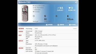 Motorola E360  PRICE AND SPECIFICATION