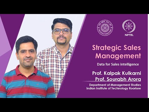Lecture 28: Data for Sales intelligence #Prof_Kalpak_Kulkarni
