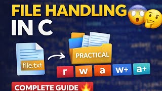 File Handling in C in Hindi | Complete Tutorial for Beginners | Read &amp; Write File Easy Way 😱
