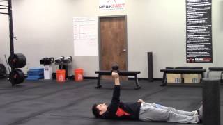 Supine kettlebell screwdriver
