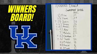 Kentucky's "Winners Board" Shows Which Players Have Been Winning The Most In Practice...