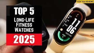 ✅ Top 5 Best Battery Life Fitness Trackers 2025 | Longest-Lasting Smart Bands!