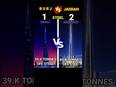 BURJ KHALIFA VS JADDAH TOWER ❓#shorts #burjkhalifa #facts