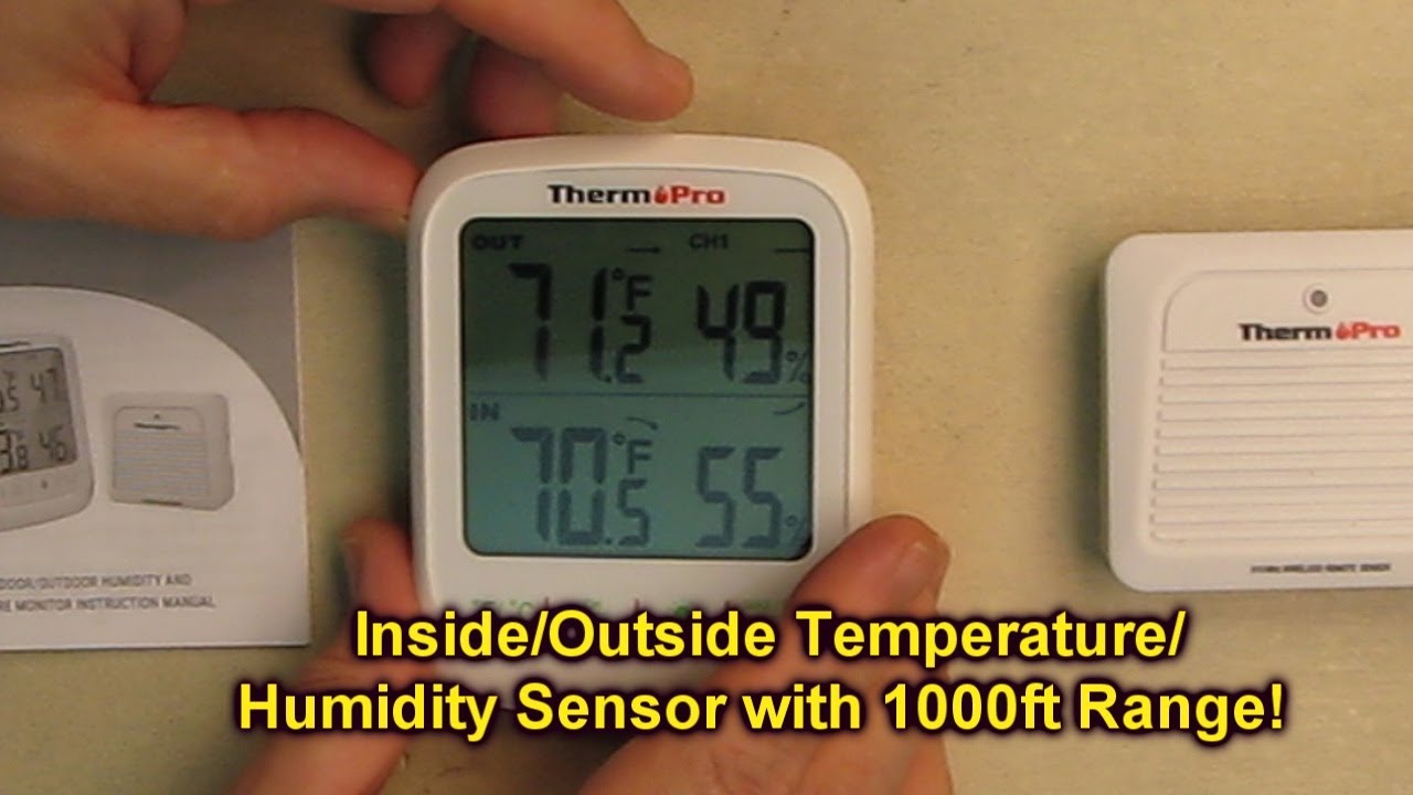 REVIEW ThermoPro Indoor/Outdoor Thermometer/Base Station Rechargeable  Outside Temp/Humidity Sensor 