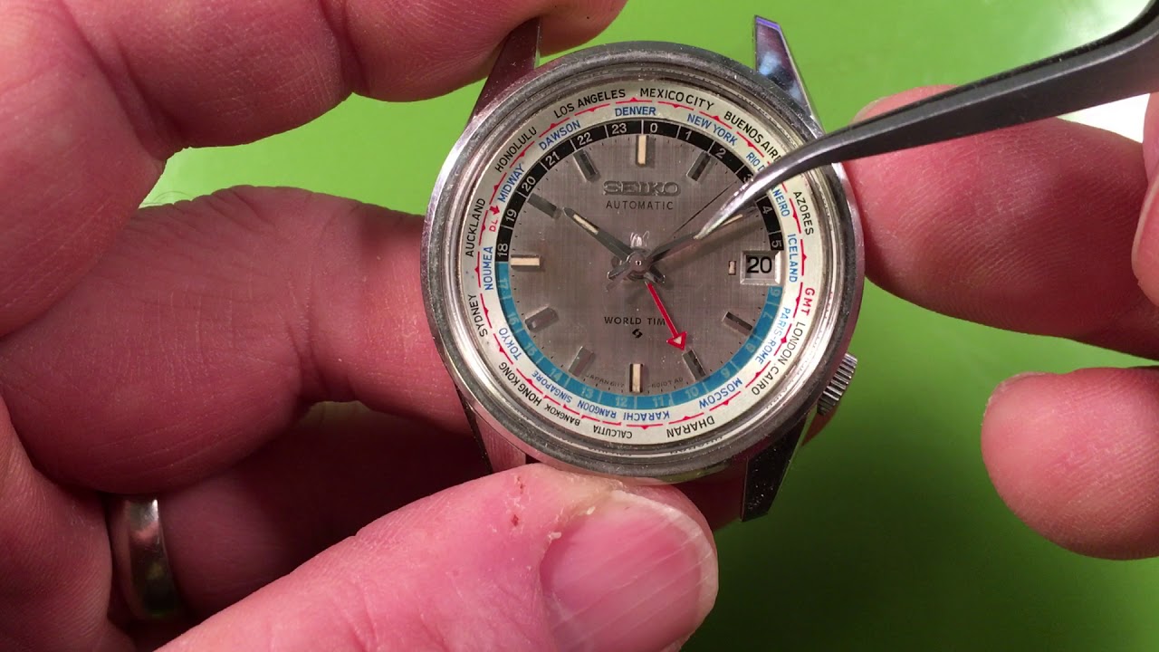 SOLD: Seiko 6117-6019 World Time watch, 1968 - YouTube