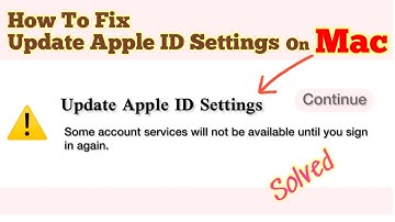 Update Apple ID Settings On Mac,How To Fix Update Apple ID Settings On Mac, pro,Air?MacOS Big Sure
