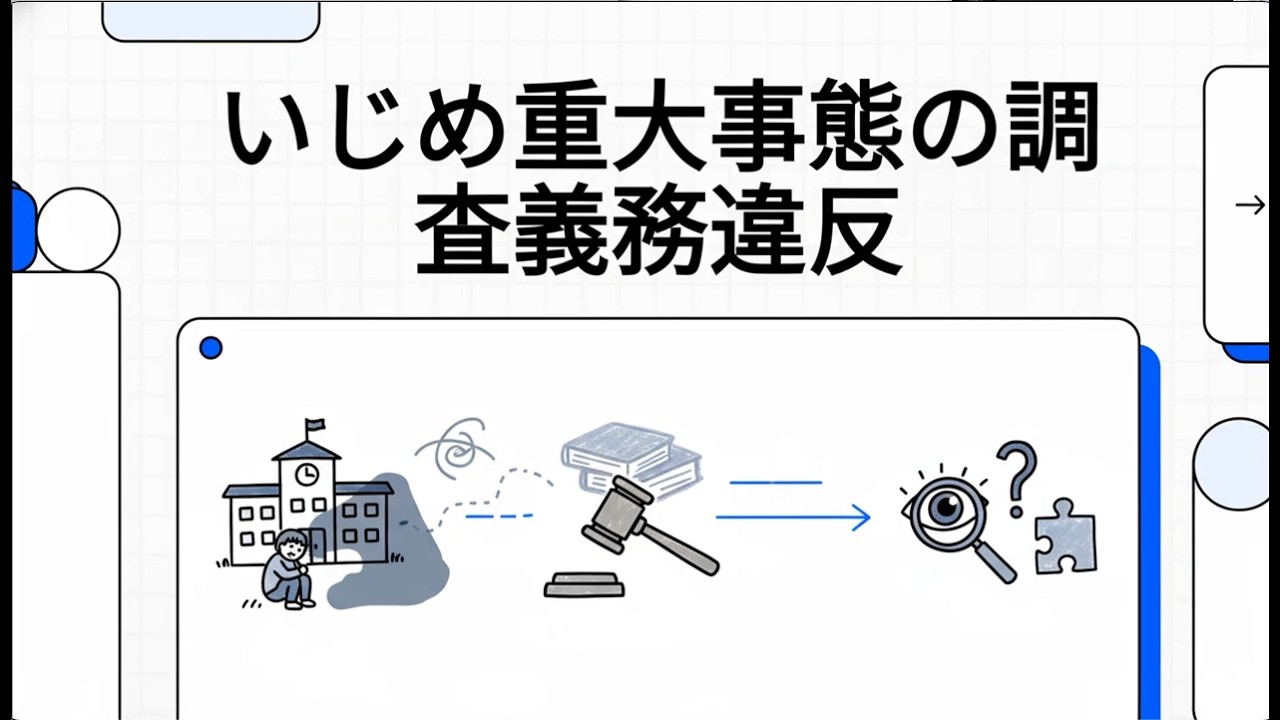 いじめ重大事態における調査を怠ったとされた裁判例 - 岡・明賀・黒田