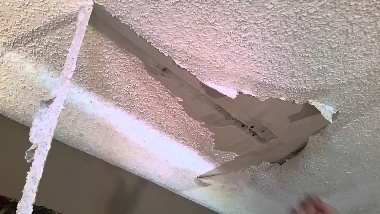 Explaining dry wall tape from leak. YouTube