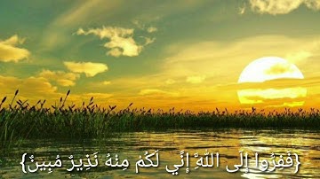 ففروا إِلى اللَّه إني لكم منه نذير مبين/ تلاوة هادئة/ للقارئ احمد النفسي 🖤