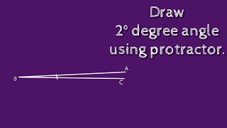 Celebrity How to draw 2 degree angle using protractor. shsirclasses. Profile
