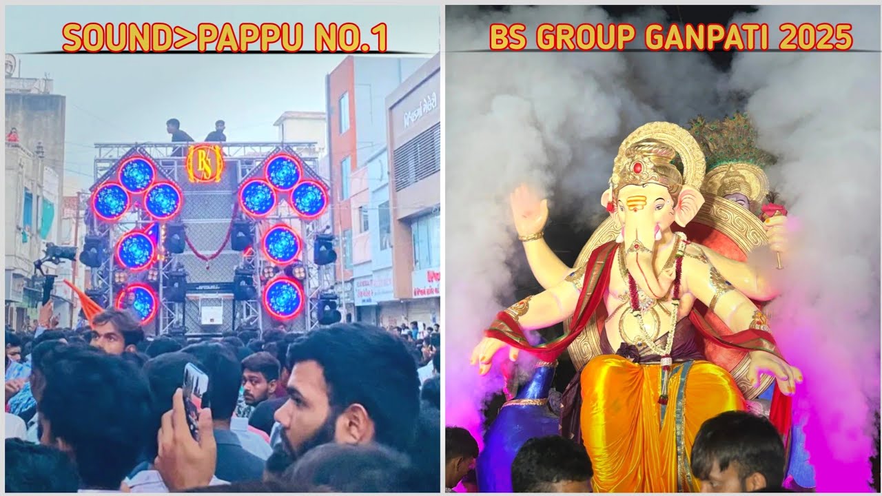 Bs Group Biggest Ganpati Agaman 2025   || Pappu No.1 || ANAND CITY 🌆