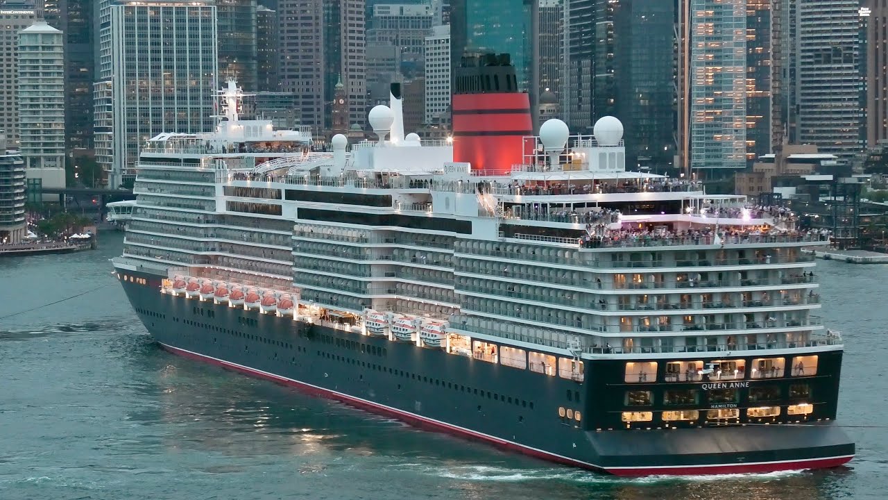 Cunard Line Queen Anne arriving and sailing from Sydney 2026 World Cruise