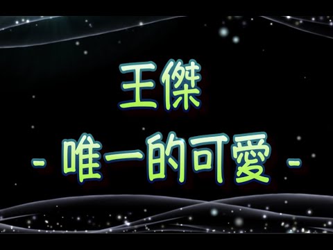 王傑   唯一的可愛（中文字幕）高音質（國語歌曲）氛圍版