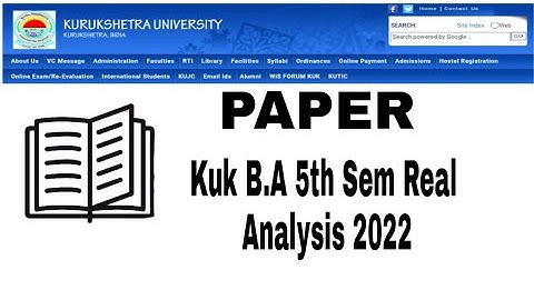 Kuk B.A 5th Sem Real Analysis 2022