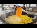 The biggest street food in the world  uzbek traditional pilaf making  uzbekistan street food