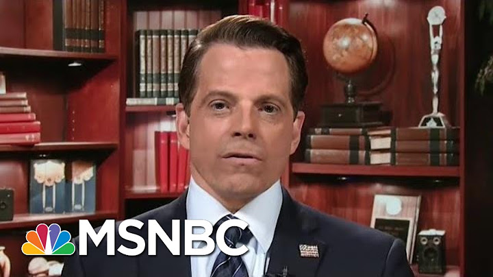 After Weekend Feud, Scaramucci Explains Why President Donald Trump Must Go | Velshi & Ruhle | MSNBC