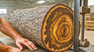 Unbelievable!!! See What This Genius Guy Did With Tree Logs To Create An Unique Dining Table