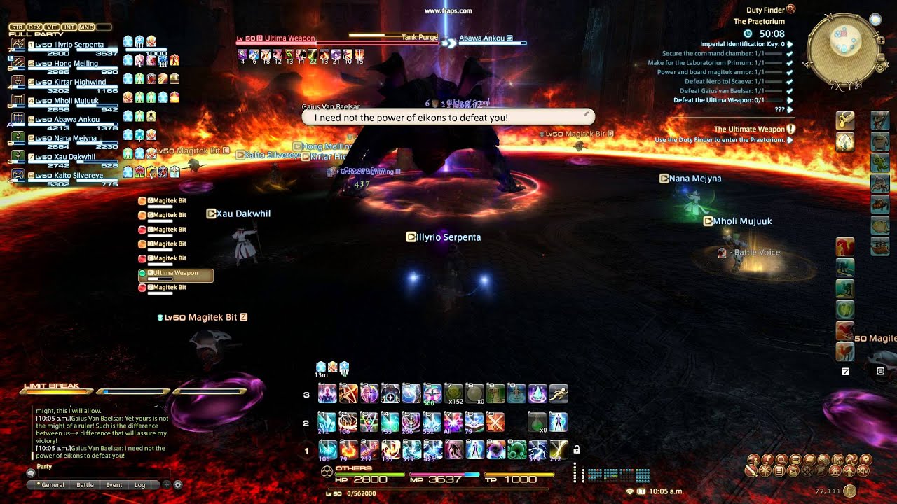 FFXIV Ultima Wep boss