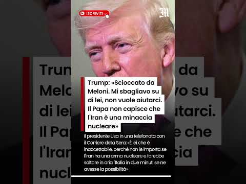 Video Trump: «Scioccato da Meloni. Mi sbagliavo su di lei, non vuole aiutarci»