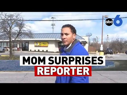 Mom surprises reporter Myles Harris at work
