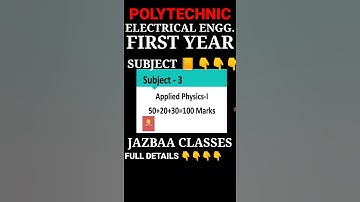 ELECTRICAL ENGINEERING||SUBJECT||FIRST YEAR|SYLLABUS #shorts #polytechnic#diploma#bteup #electrical