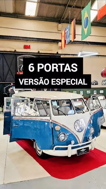 Já conhecia essa Kombi Corujinha 1974, brasileira, modelo raro com 6 portas? 💙🤍✨️🇧🇷