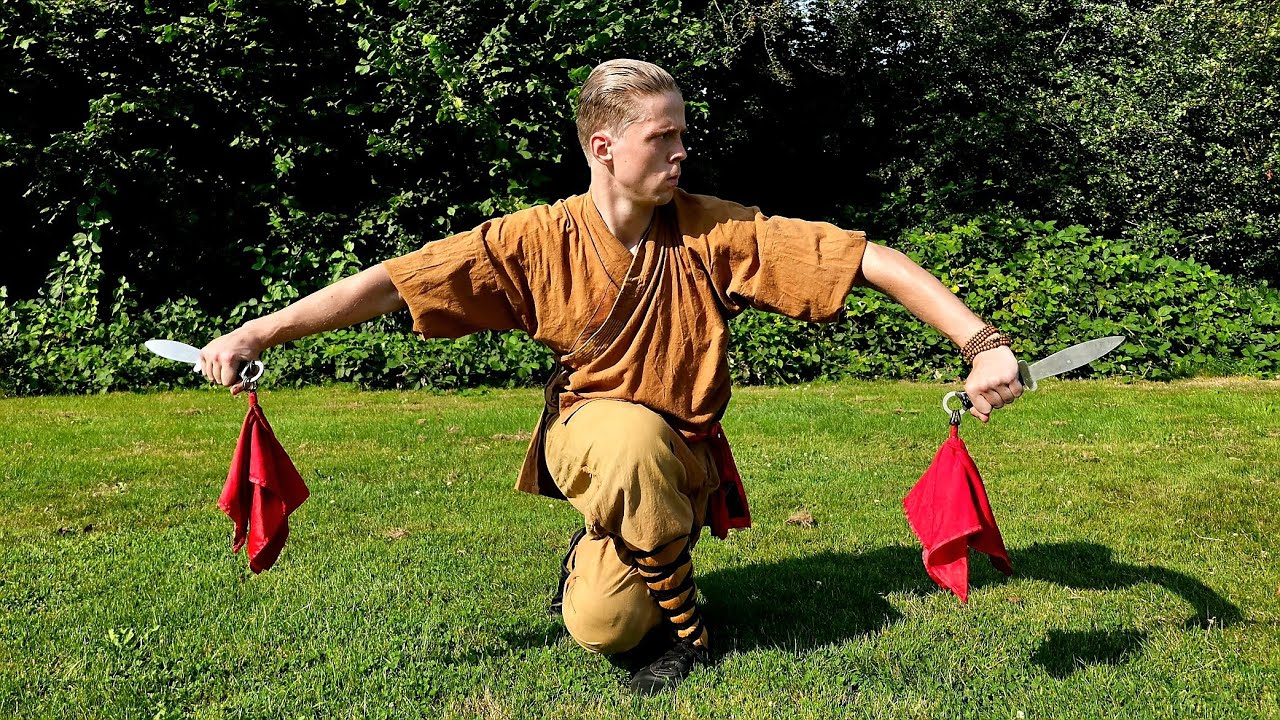 少林雙刀套路 Shaolin Double Dagger Form 双匕首 He Yong Gan Martial Arts