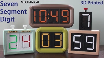 7 Segment Display v1.0, 3D Printed, Mechanical