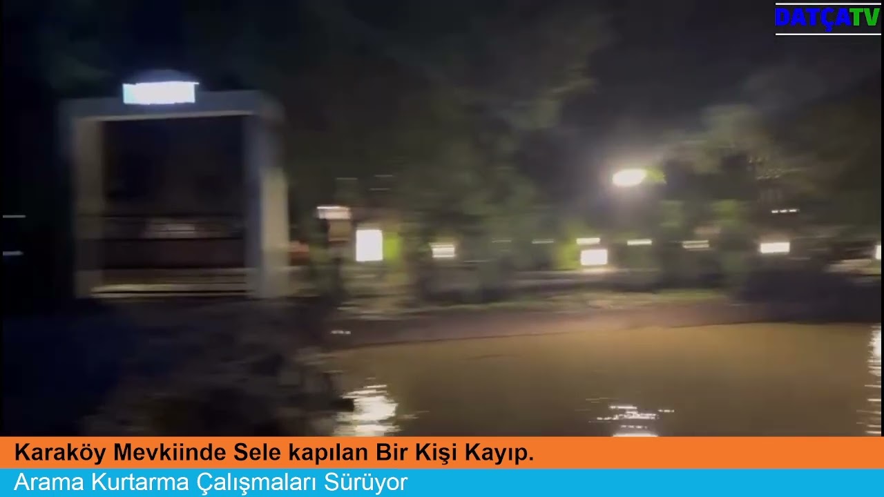 Karaköy mevkiinde sağanak yağış sonrası dere taştı.