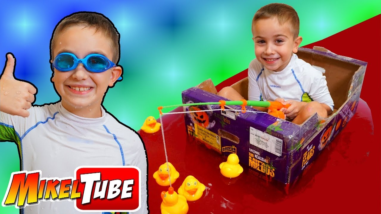 Con Cartón Un De Slime Mar Nuestro Pescamos Patos Barco En w8mNnOv0